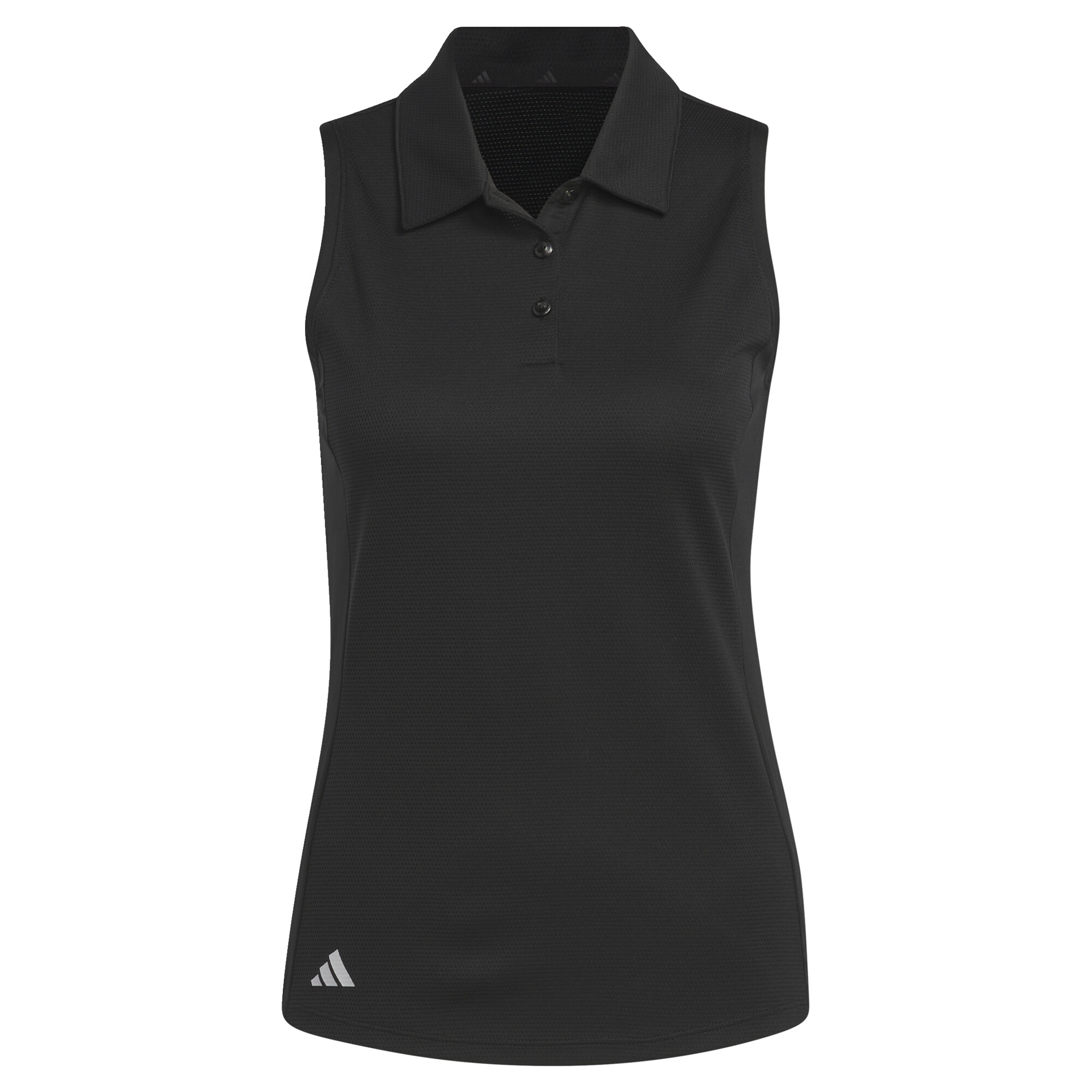 adidas Golf Texture Sleeveless Golf Polo Shirt Women Black HT1258