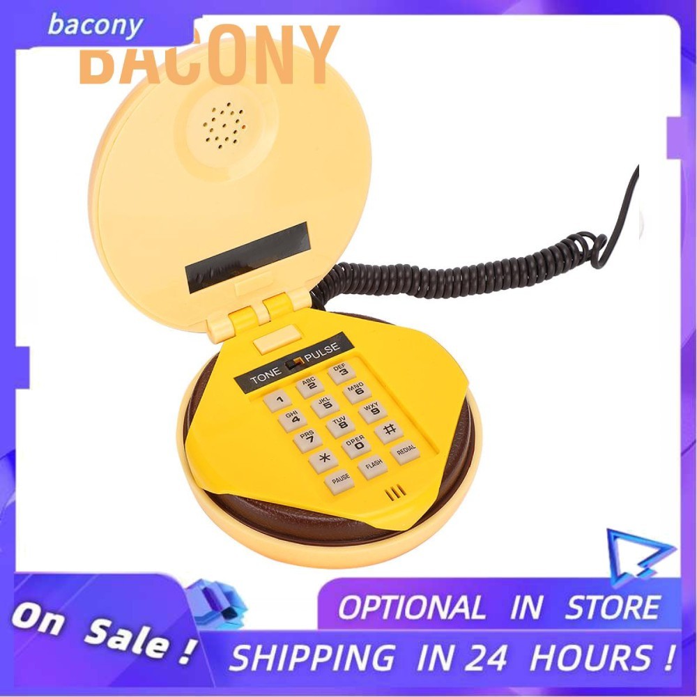 [Ready Stock] Bacony Landline Phone Novelty Emulational Hamburger Telephone Wire